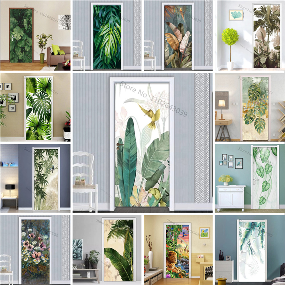 Interior Design Home - Autoadhesivo de hojas verdes de plátano