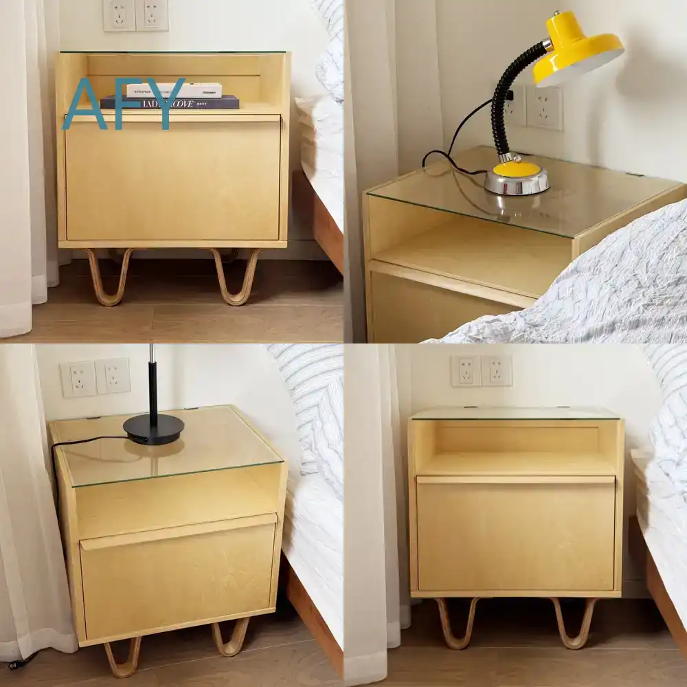 Muji Home Storage - Mesita de Noche de Madera Maciza