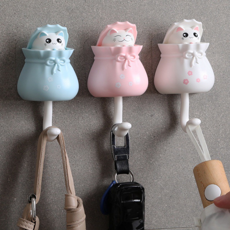 Interior Design Home - Ganchos decorativos de gato de dibujos