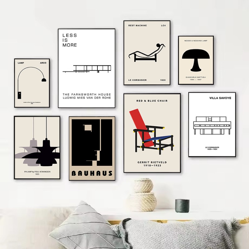Interior Design Home - Póster clásico de diseño Bauhaus de
