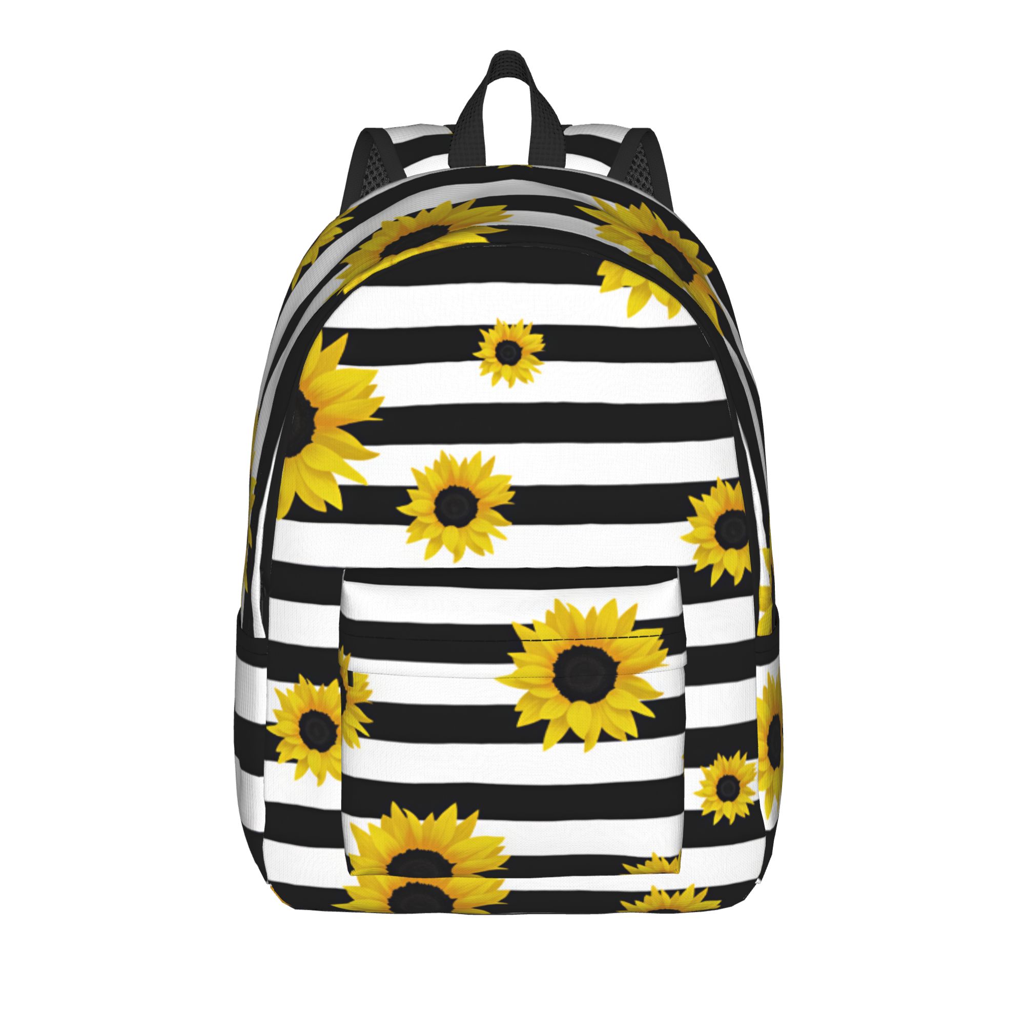 Interior Design Monochrome - Mochila con Rayas Monocromáticas de Girasol,