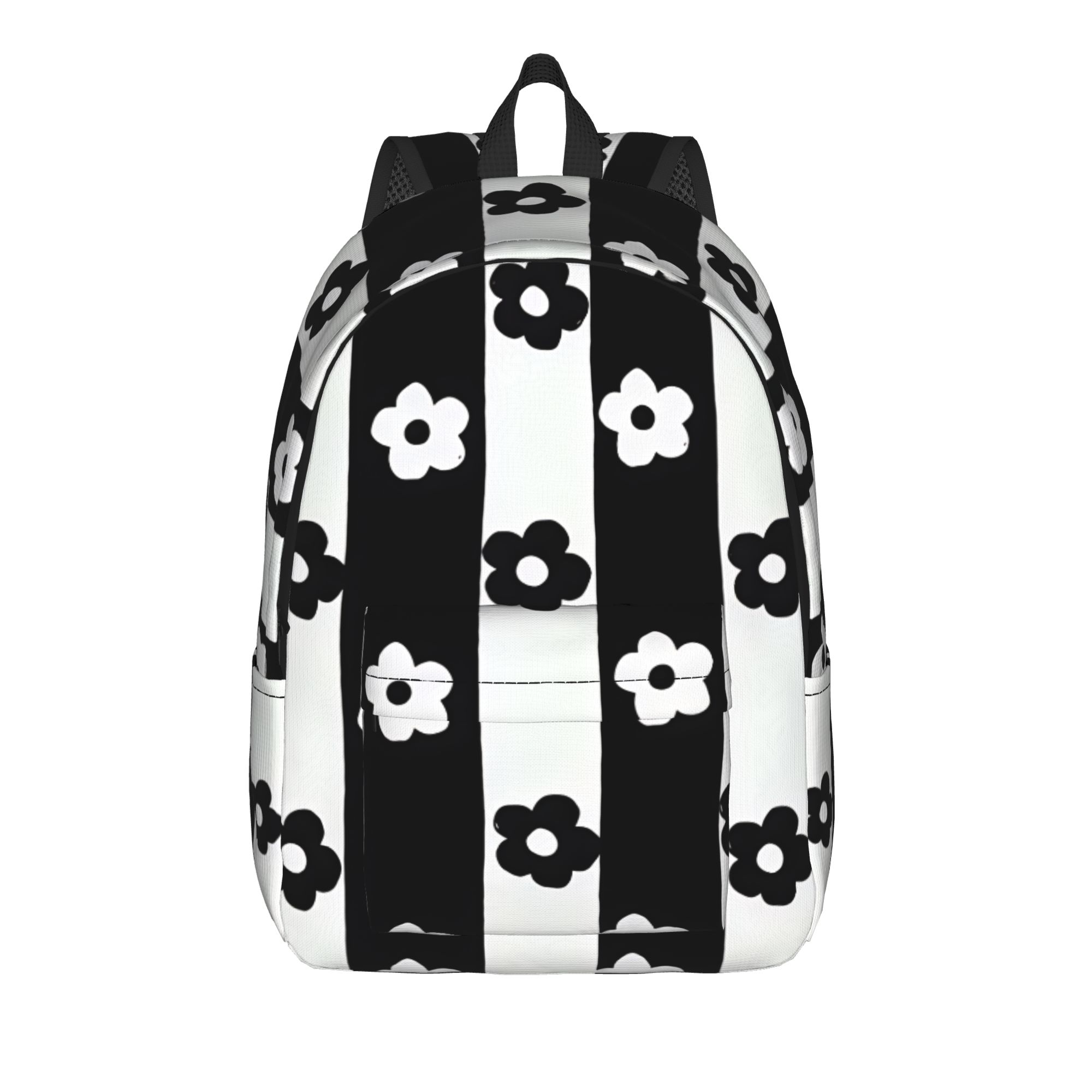 Interior Design Monochrome - Mochila Monocromática con Rayas de Margaritas,