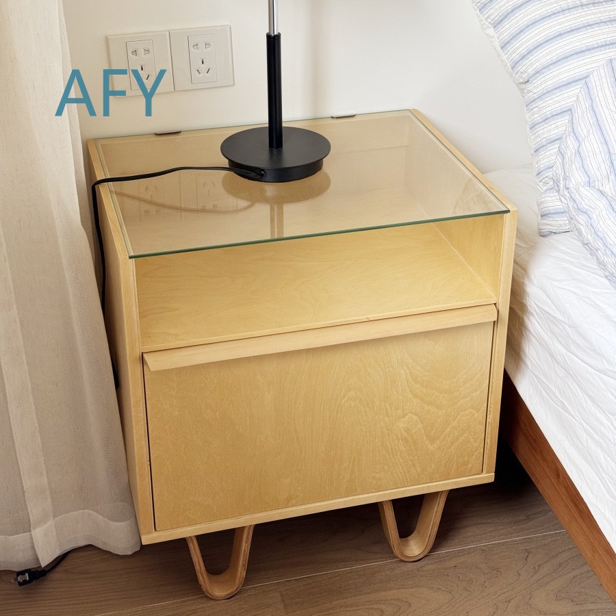 Mesita de Noche de Madera Maci - Muji Home Storage reseña y precio
