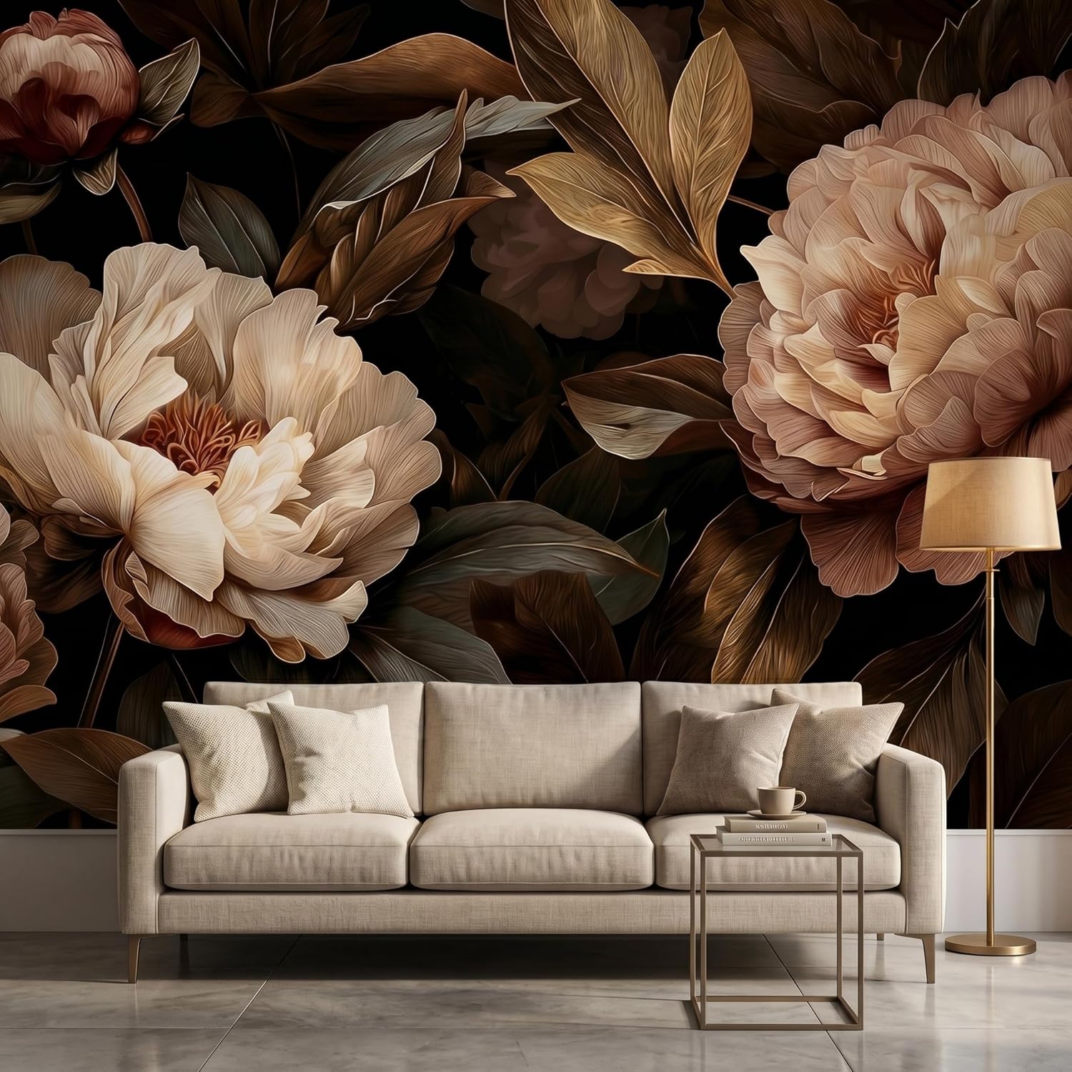 Elegante Tapiz Floral de Peoní - Interior Design Home reseña y precio