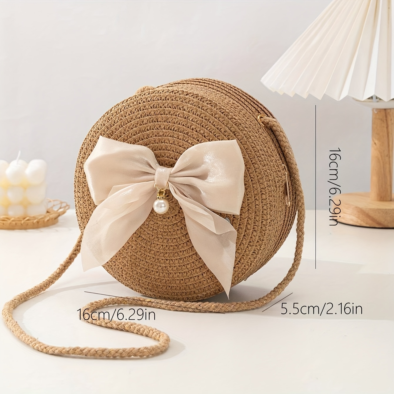 Elegante bolso cruzado de paja - Interior Design Elegant reseña y precio