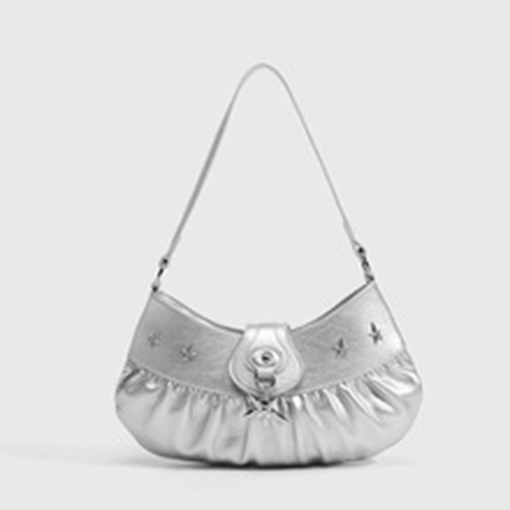 Bolso de hombro plisado monocr - Interior Design Monochrome reseña y precio