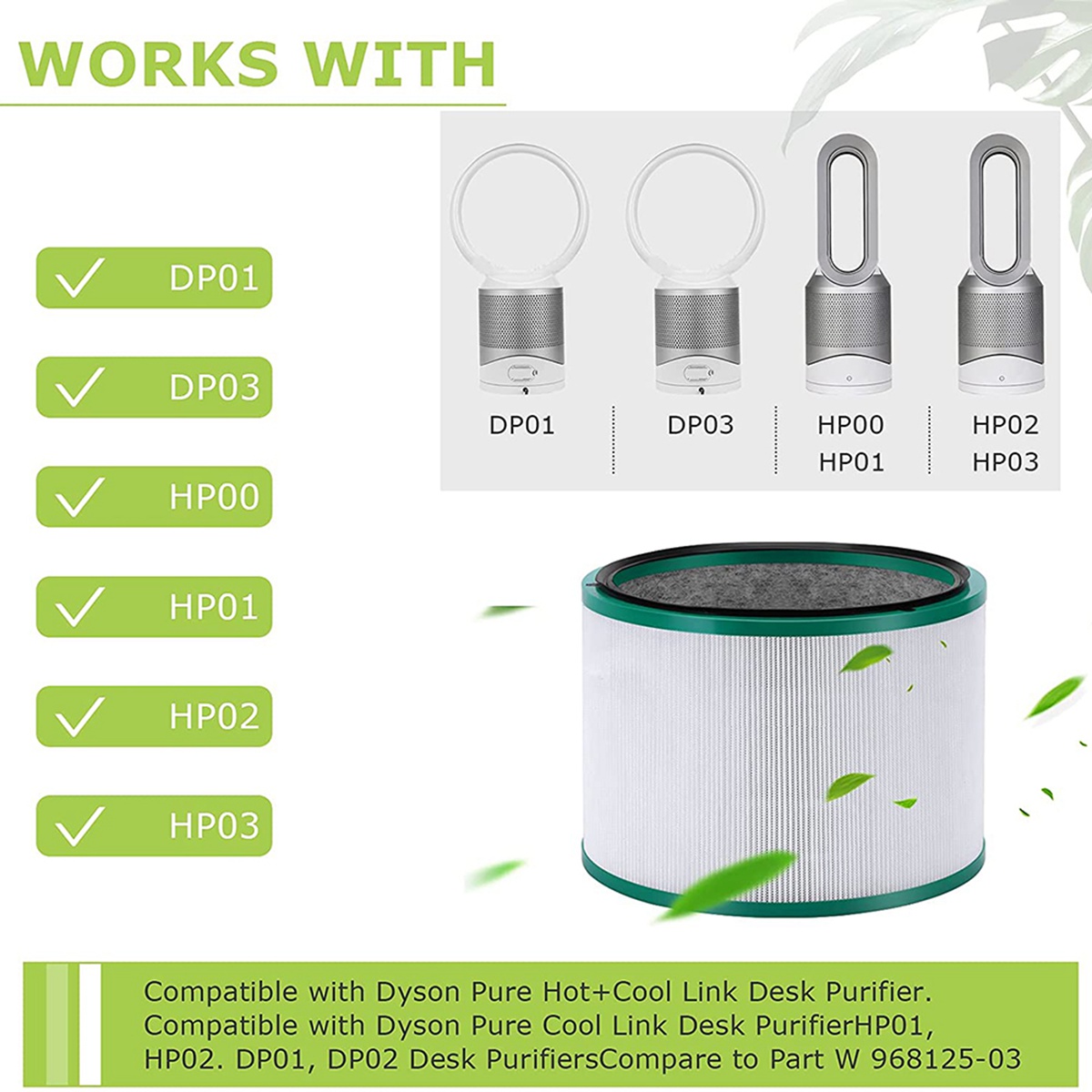 Nuevo filtro de repuesto para  - Dyson Fan Pure Cool reseña y precio