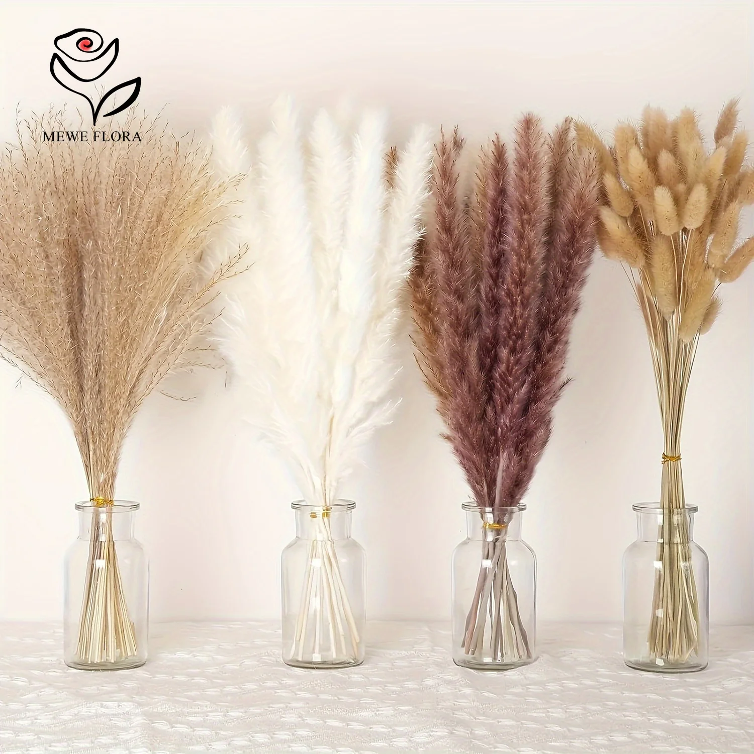 200 Uds. De colas de conejo de - Dried Pampas Bundle reseña y precio