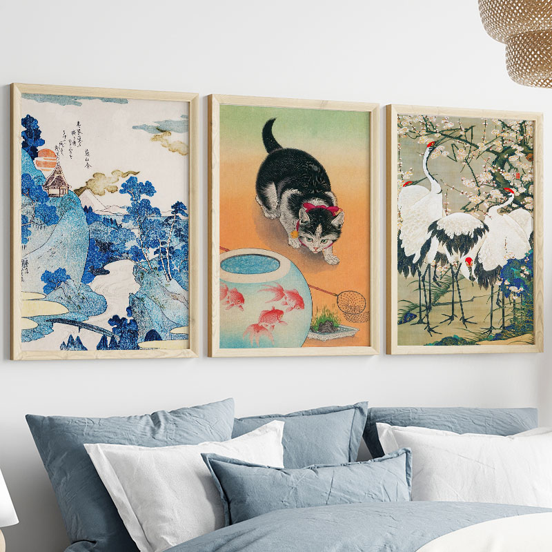 Pintura en lienzo japonesa Kat - Interior Design Home reseña y precio